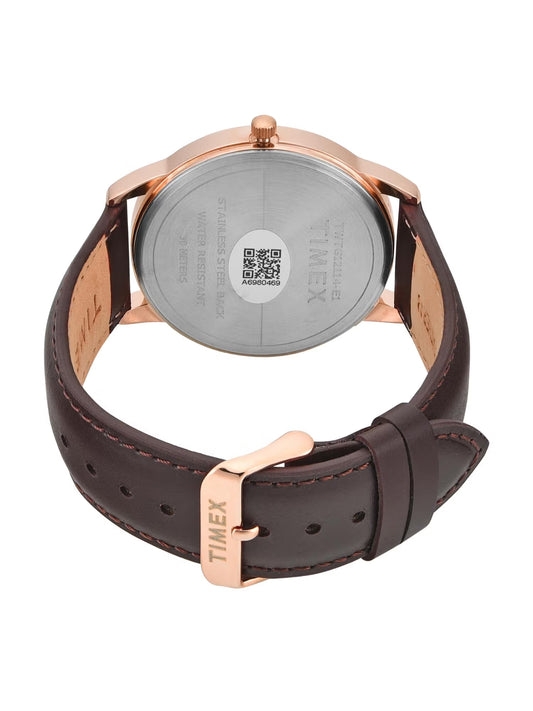 Timex Trendline Men Quartz Brown Dial Analog Leather Watch TWTG12114