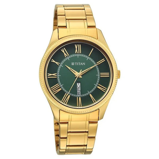Titan Regalia Allure Classic Day-Date Men's Dress Watch 10047ym01 Men's Watch
