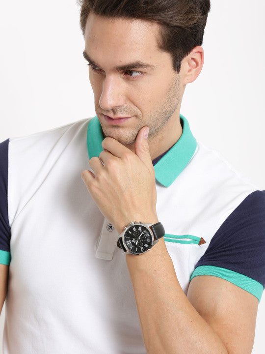 Edifice Men Black Dial Chronograph Watch EFV-500L-1AVUDF - EX319