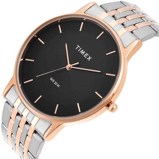Timex Men Black Round Dial Analog Watch - TWTG12003