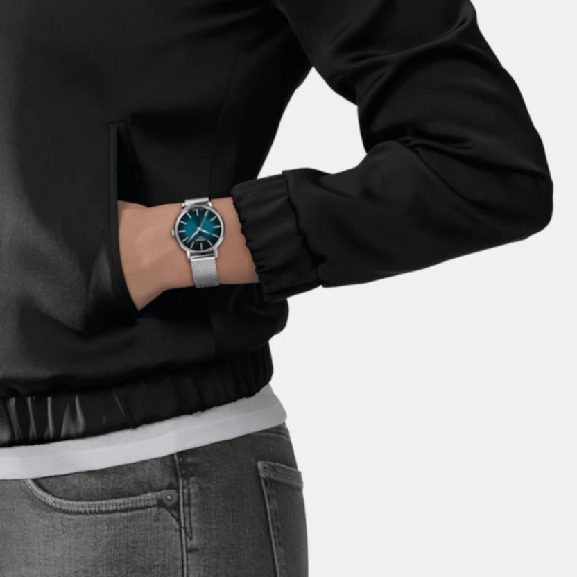 Tissot Everytime Unisex Graded Green-Black Dial Analog Stainless steel Watch T1432101109100