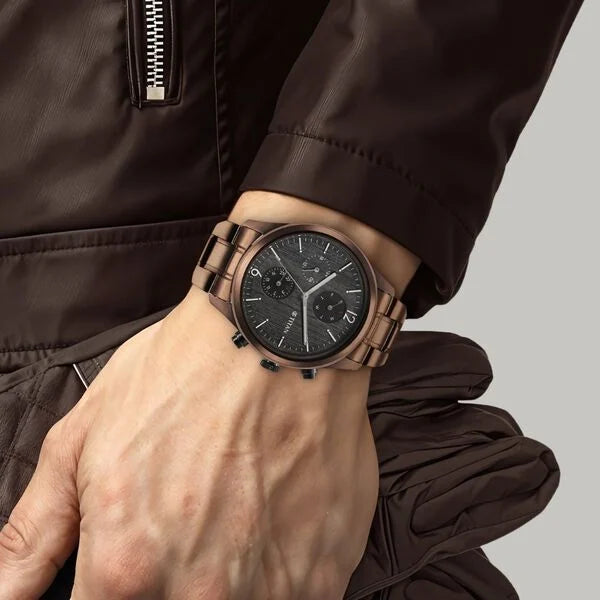Titan Neo SplashBlack Dial Quartz Multifunction Stainless Steel Strap watch for Men nu1805km08