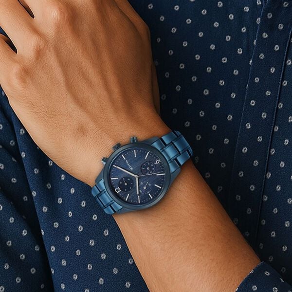 Titan Neo Splash Multifunction Blue Dial Blue Stainless Steel Strap Watch For Men nu1805qm07
