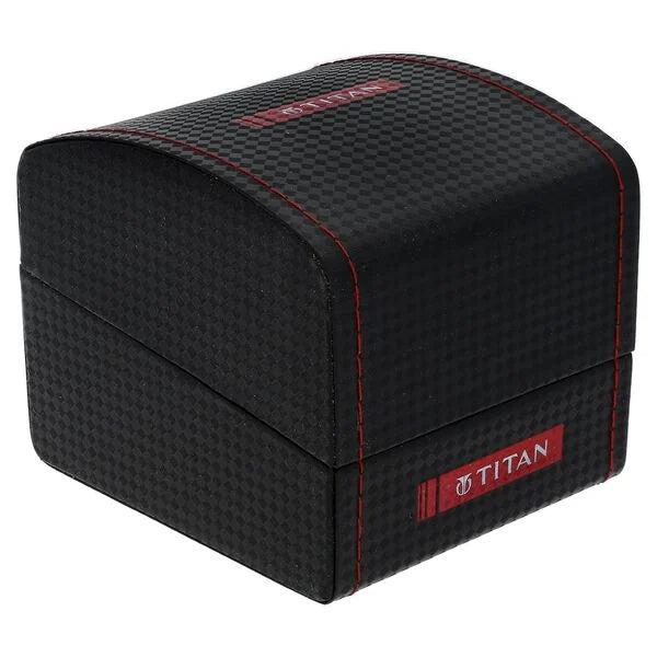 Titan Maritime White Dial Chronograph Leather Strap Watch for Men nt1830kl01