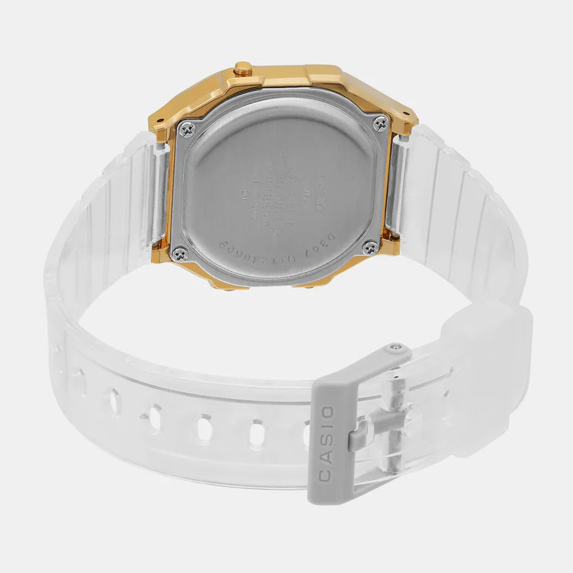 Casio Vintage Unisex Quartz Gold Dial Digital Resin Watch D307