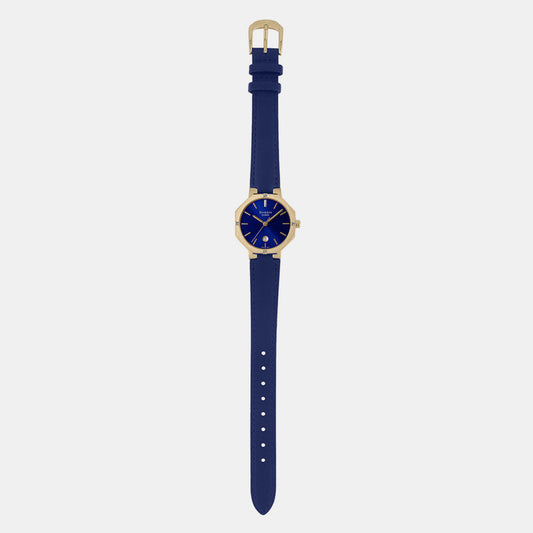 Sheen Women Quartz Blue Dial Analog Leather Watch SH293