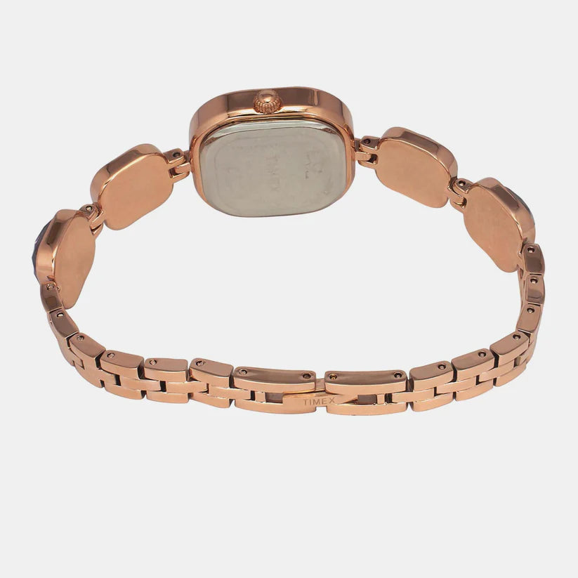 Timex Fria Women Quartz Mother Of Pearl Dial Analog Brass Watch TWEL17104