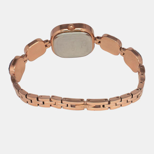 Timex Fria Women Quartz Mother Of Pearl Dial Analog Brass Watch TWEL17104