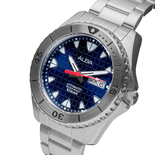 ALBA AL4579X1 Blue Patterned Dial Automatic Watch
