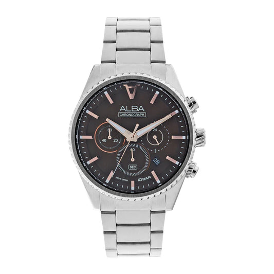 Alba AT3H83X1 Coffee Brown Chronograph