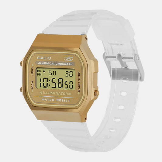 Casio Vintage Unisex Quartz Gold Dial Digital Resin Watch D307