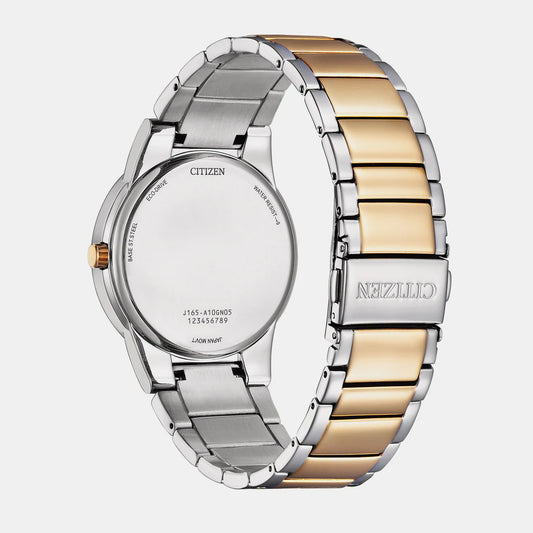 Citizen Axiom Eco-Drive Men White Dial Analog Stainless Steel Watch AU1064-85A