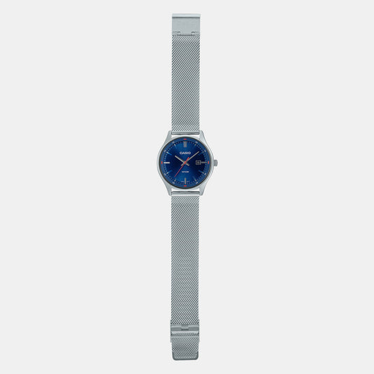 Enticer Men Quartz Blue Dial Analog Mesh Watch A2107