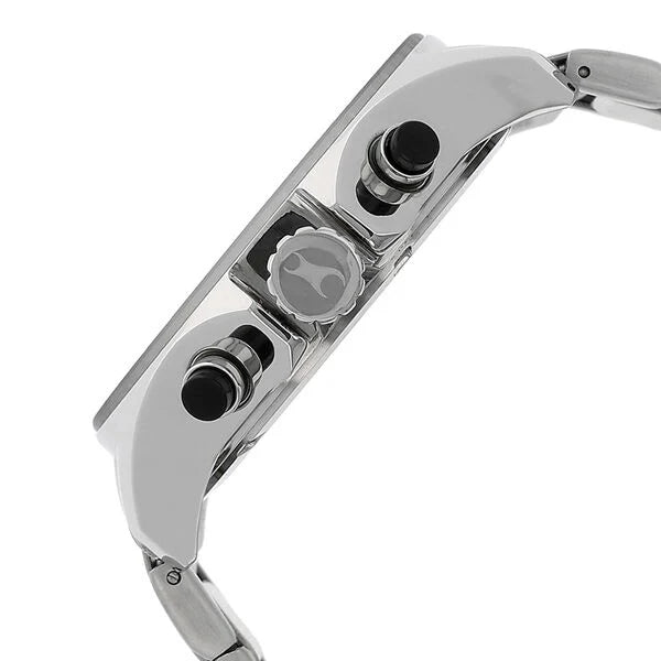 Fastrack Big Time Quartz Chronograph Black Dial Stainless Steel Strap Watch for Guys NS3072SM01