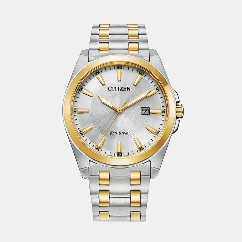 Citizen Eco-Drive Men Silver Dial Analog Stainless Steel Watch BM7534-59A