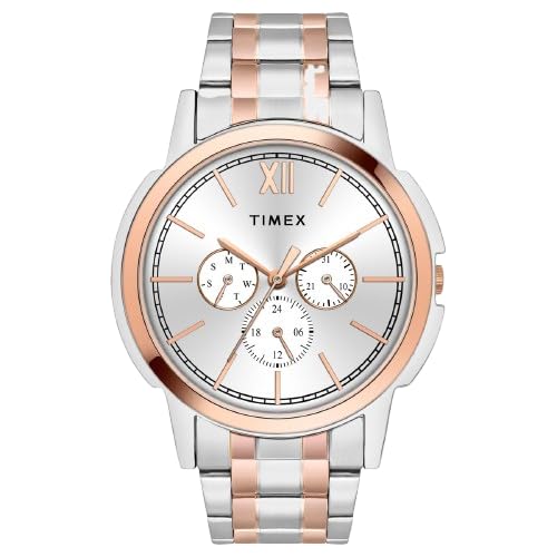 TIMEX Men's Silver Round Chronograph Stainless Steel Watch TW000U322-EX