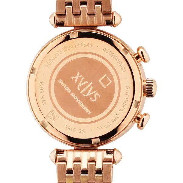 Xylys Quartz Chronograph Rose Gold Dial Rose Gold Stainless Steel Strap Watch For Women NU45025WM01E Women's Watch