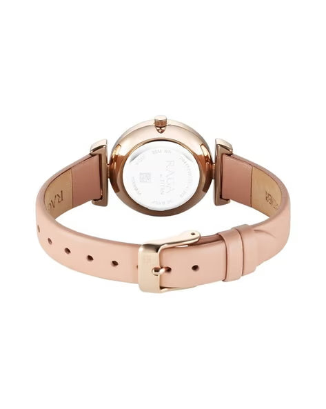 Titan Raga Showstopper Quartz Analog Pink Dial Leather Strap Watch For Women nu95308wl01
