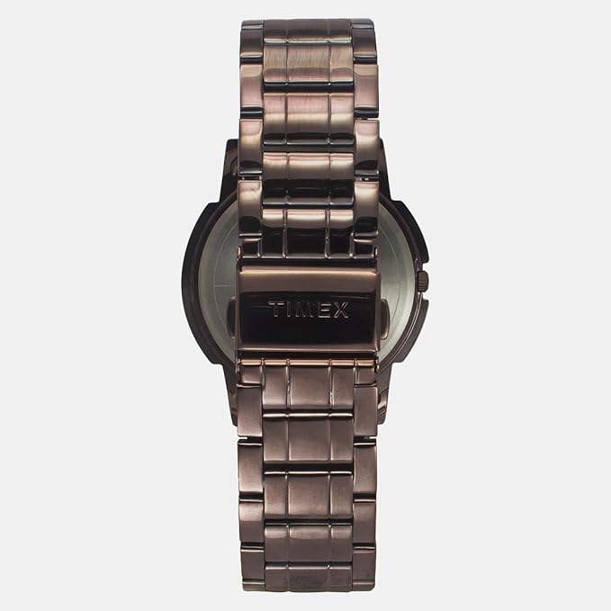 TIMEX Men's Brown Round Chronograph Stainless Steel Watch TW000U324-EX
