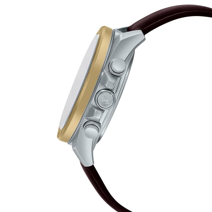 Casio Edifice ECB-900GL-1ADR Gray Analog-Digital Dial Brown Leather Band Men's Watch Smartphone Link Tough Solar EX530