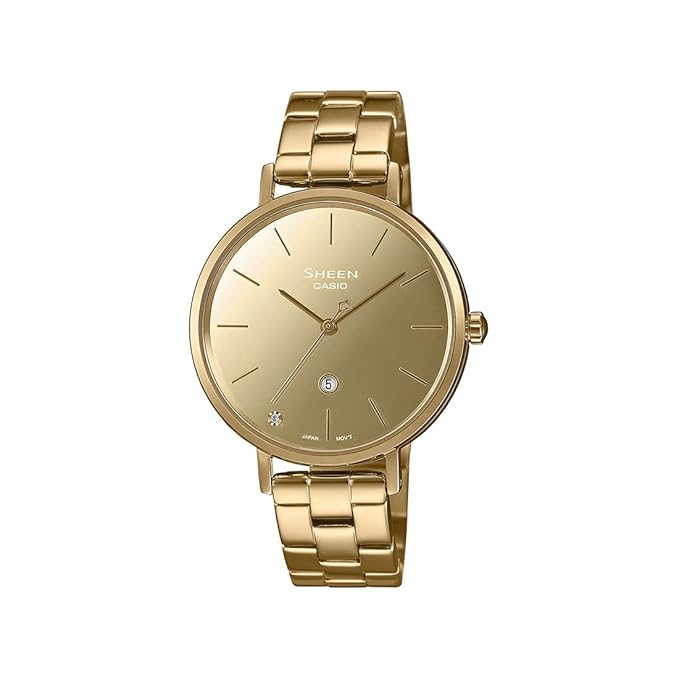 Casio Analog Gold Dial Women's Watch-SHE-4544G-9AUDF - SH248