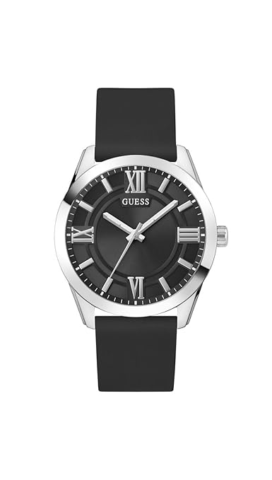 GUESS Men's Analogue Quartz Watch with Silicone Strap GW0894G1
