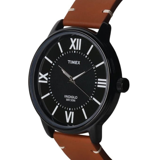 TIMEX Analog Watch for Man with Black Round Dial TWEG18308