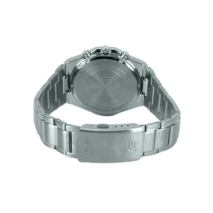 Casio Edifice EFB-680D-7AVUDF White Analog Dial Silver Stainless Steel Band Men's Watch Chronograph Sapphire Glass EX552