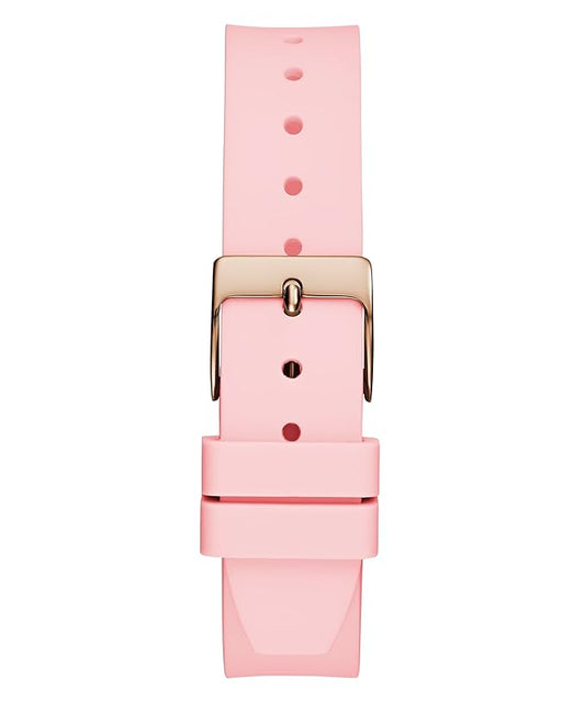 GUESS Silicone Women Pink Analog Square Dial Watch- Gw0658L2, Pink Band