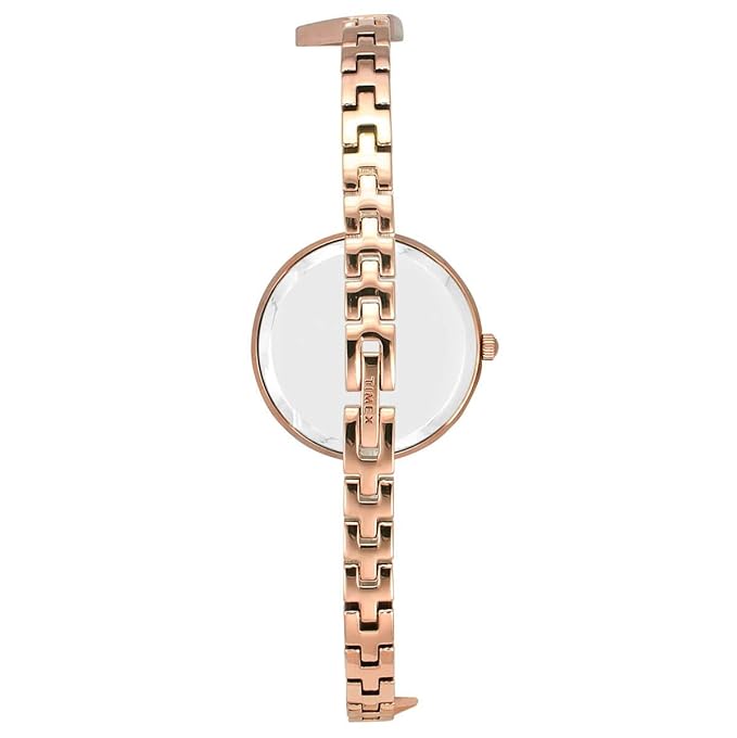 TIMEX Brass Analog Pink Dial Women Watch - Twel15902, Rose Gold Band
