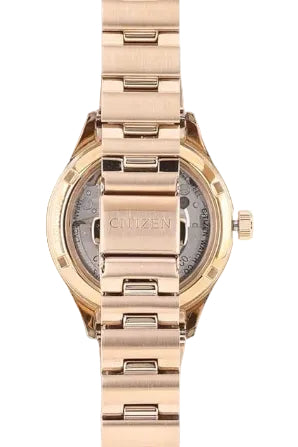 CITIZEN Automatic Analog Womens Gold Stainless Steel Watch - Mother of Pearl Dial - PC1007-81D