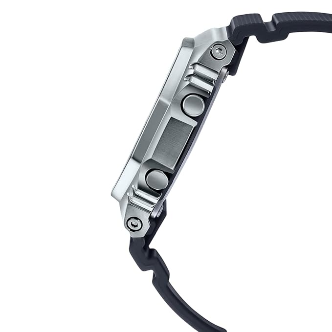 Casio G-Shock GM-2100-1ADR Silver Analog-Digital Dial Black Resin Strap Men's Watch Shock and 200M Water Resistant G1159