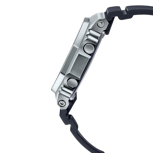 Casio G-Shock GM-2100-1ADR Silver Analog-Digital Dial Black Resin Strap Men's Watch Shock and 200M Water Resistant G1159