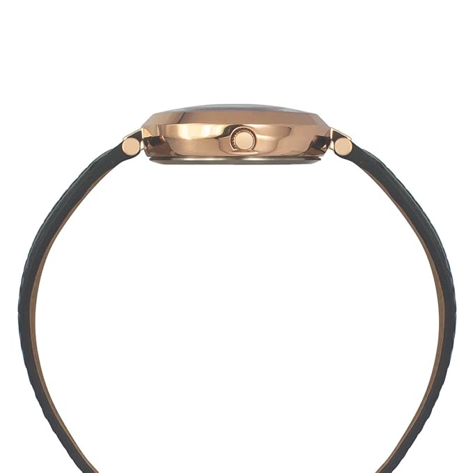 Timex Fashion Women Quartz Black Dial Analog Leather Watch TWEL19203