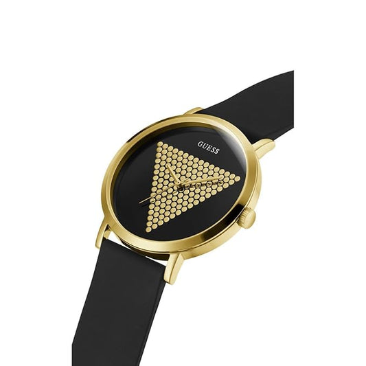 Guess Silicone Analog Black Dial Men's Watch-W1161G1