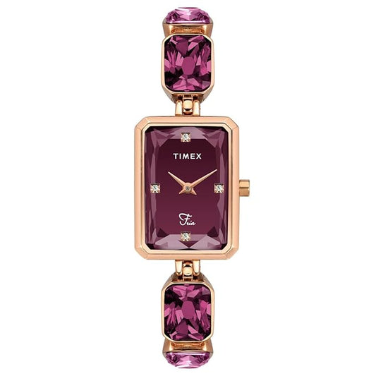TIMEX Fria Analog Watch for Women with Rectangle Dial & Water Resistant Women's Wrist Watches