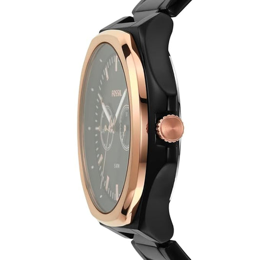 Fossil Evanston Black Quartz Stainless Steel Watch BQ2645SET