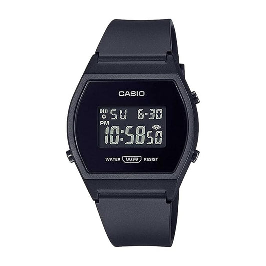 Casio Unisex-Adult Vintage LW-204-1BDF Black Digital Dial Black Resin Strap D215