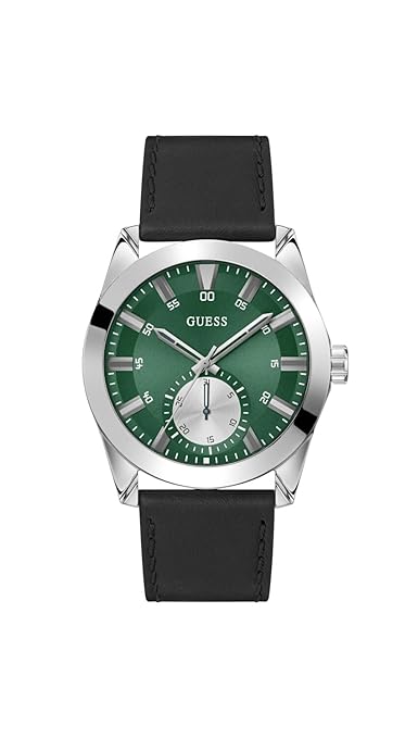 GUESS Leather Men's Analog Green Dial Men's Watch-Gw0793G1