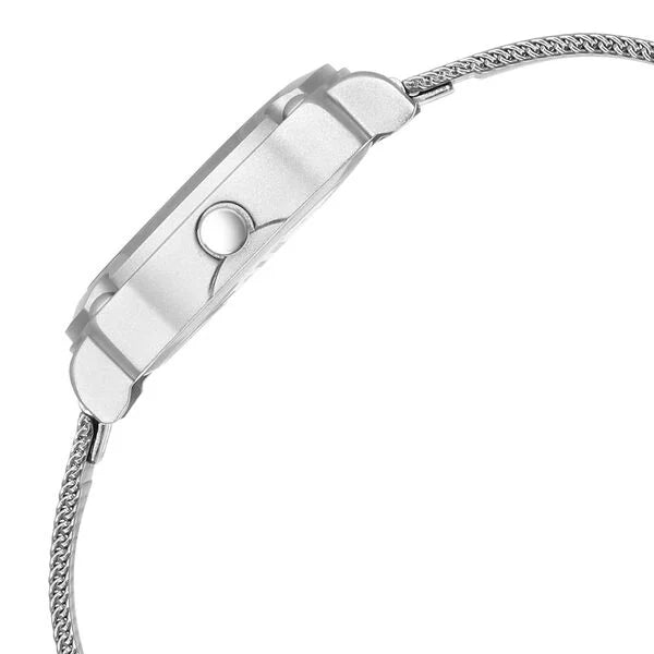 Fastrack Quartz Analog Silver Dial Stainless Steel Strap Watch for Girls NN6027SM01