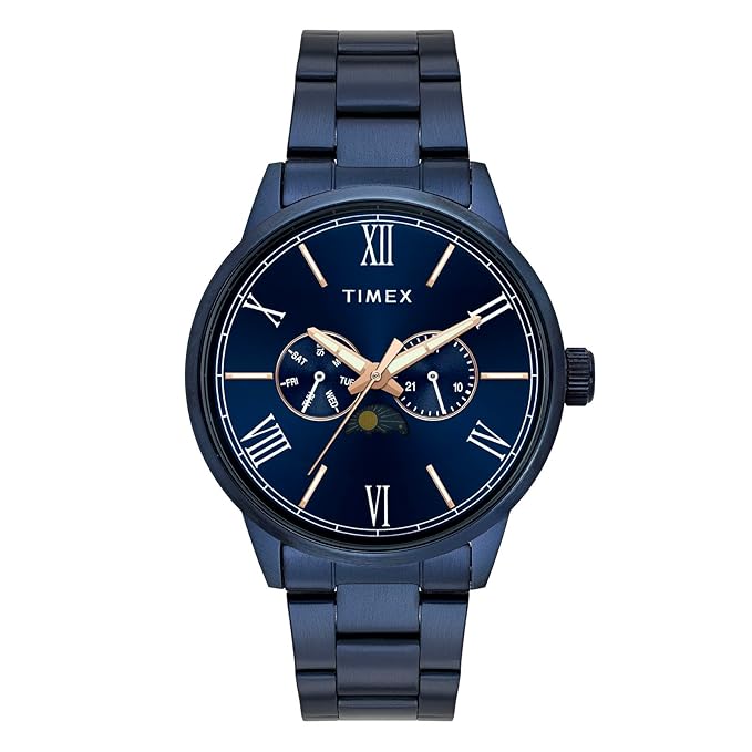 TIMEX Analog Watch for Men with Round Dial & Water Resistant Man's Wrist Watches