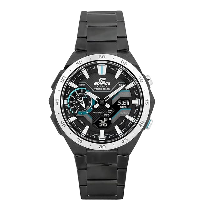 Casio Edifice ECB-2200DD-1ADF Black Analog-Digital Dial Black Stainless Steel Band Men's Watch Smartphone Link Tough Solar ED590