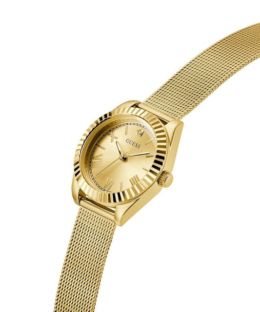 GUESS Mini Luna Champagne Round Dial Analog Women's Watch - GW0842L2