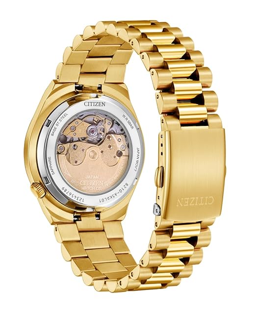 Citizen Stainless Steel Men Automatic Nj0153-82X Tsuyosa Collection Analogue Watch, Yellow