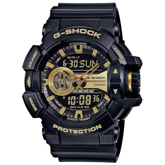 Casio G-Shock GA-400GB-1A9DR Analog-Digital Gold Dial Men Watch Black Resin Strap (G651)