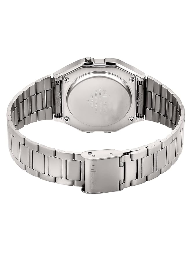Casio Vintage A-158WA-1Q Digital Grey Dial Unisex Watch Silver Metal Strap (D011)