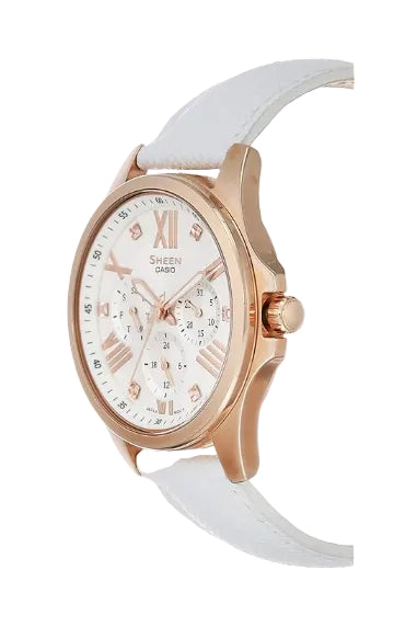 Casio Sheen Analog Silver Dial Women's Watch - SHE-3806GL-7AUDR (SH193)