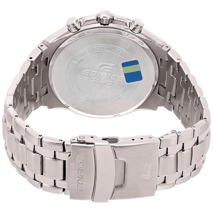 Casio Edifice EF-539D-1A5VDF Analog Black Dial Men Watch Silver Metal Strap (ED368)