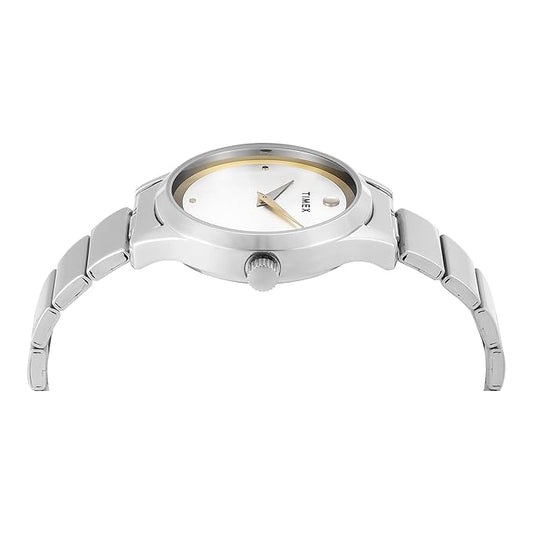 TIMEX Trendline Round 32mm Silver Dial Analog Watch - For Women TWTL13700