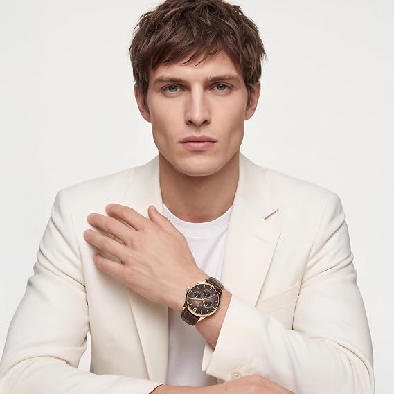 Daniel Wellington Round 41mm Brown Dial Analog Men Watch - DW0DG2401